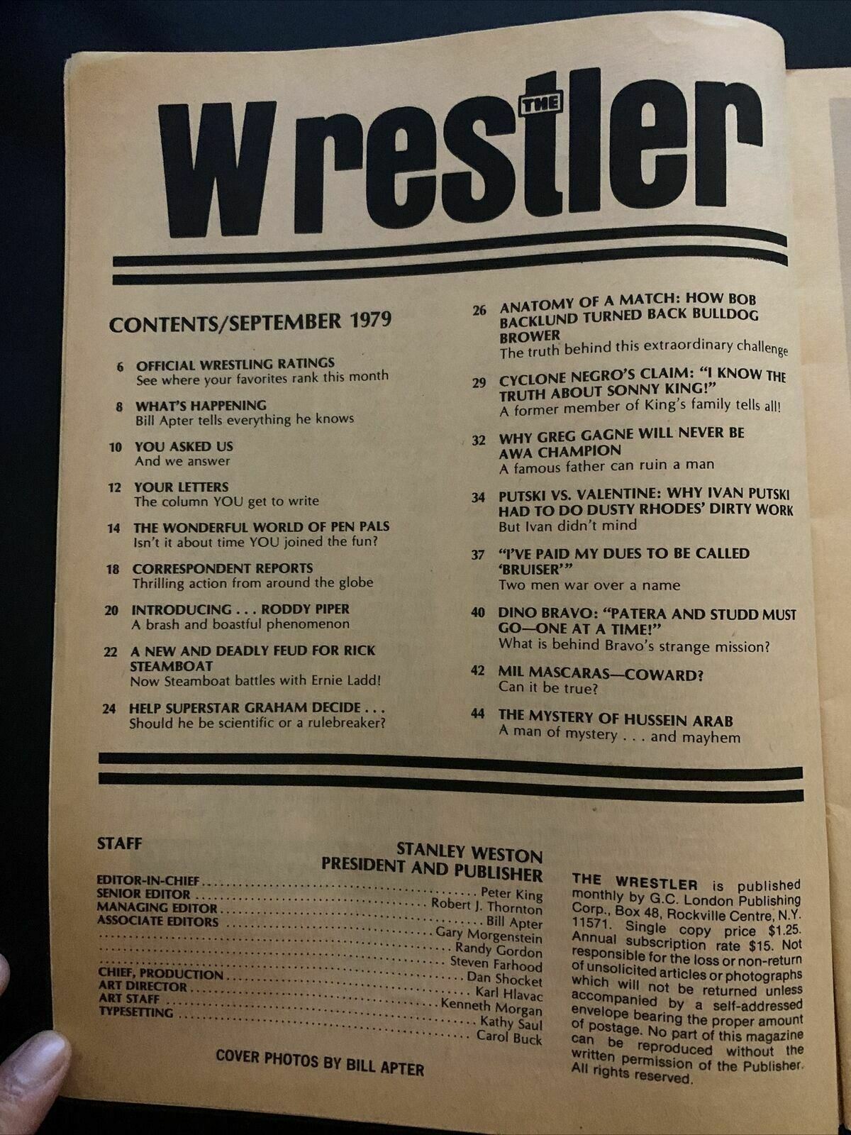 The Wrestler Magazine September 1979 - Rick Steamboat, Putski, Dusty Rhodes