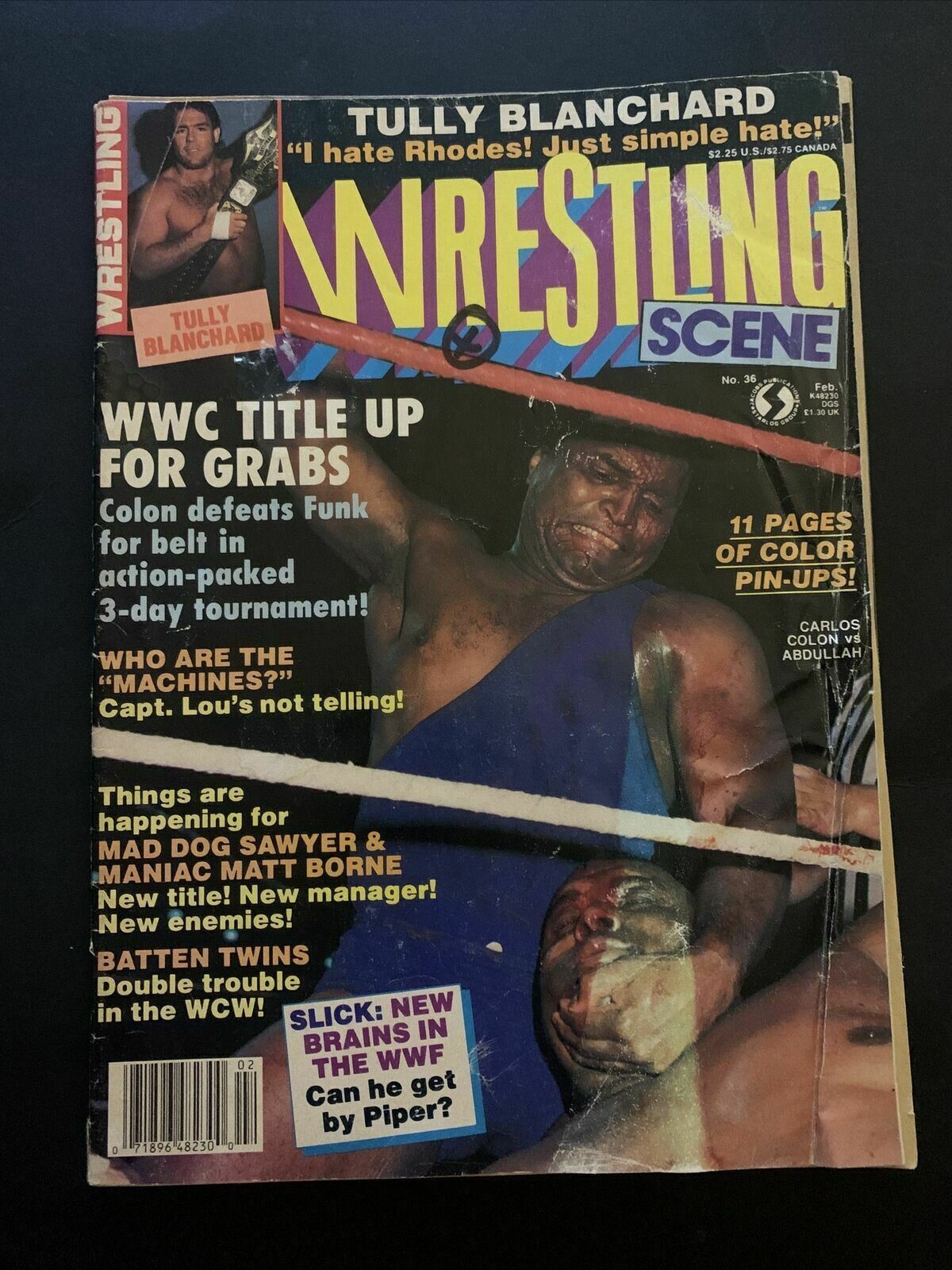 Wrestling Scene Magazine February 1987 - Rhodes, Tully Blanchard, Carlos Colon