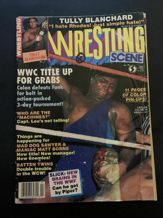 Wrestling Scene Magazine February 1987 - Rhodes, Tully Blanchard, Carlos Colon
