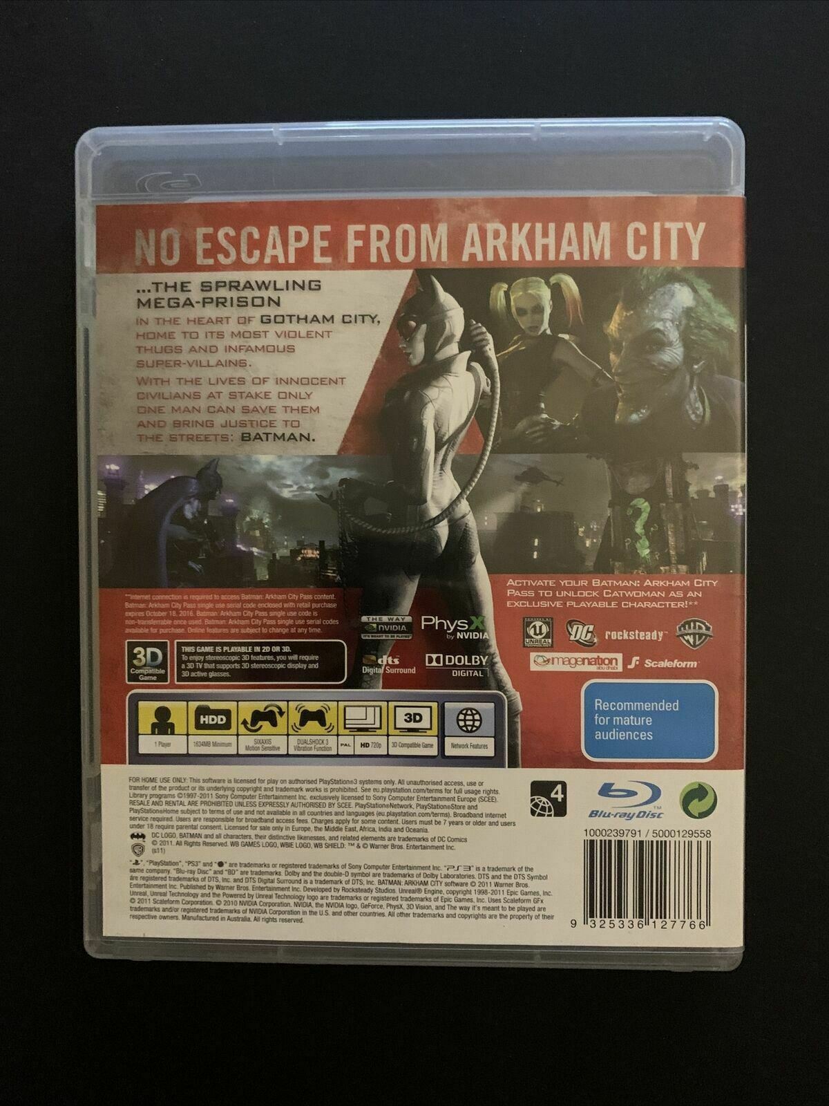 Batman Arkham City + Manual - Playstation 3 PS3