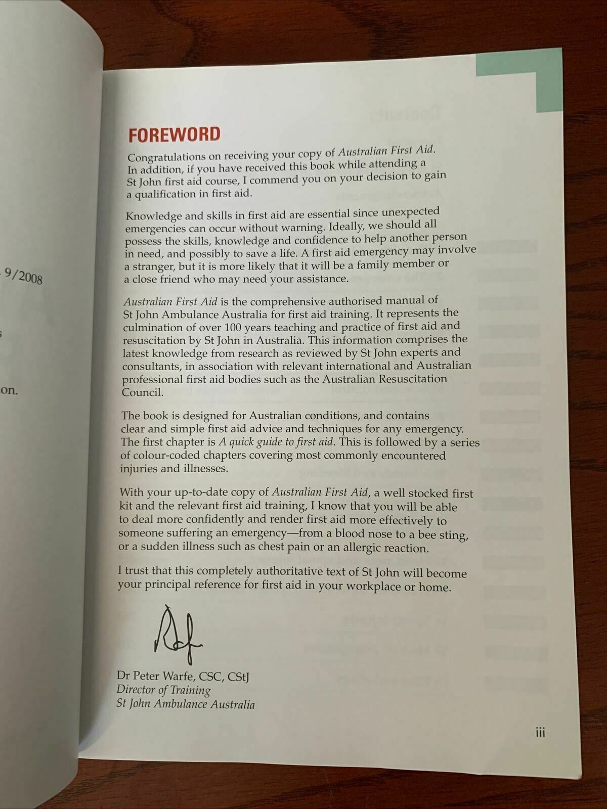 Australian First Aid 2007 by St John Ambulance Australia (Paperback, 2007)