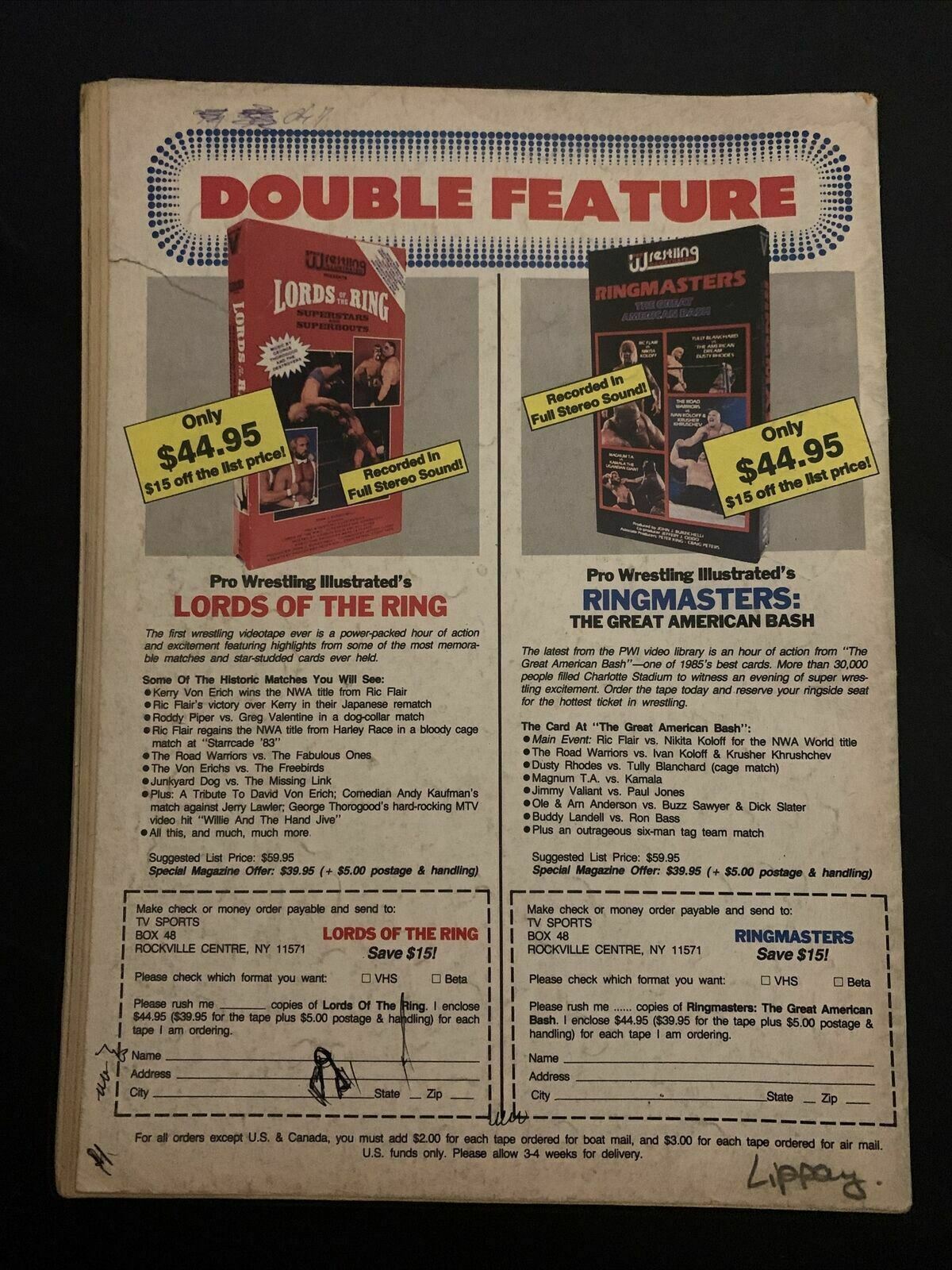 Sports Review Wrestling Magazine May 1987 - Nikita Koloff, Ric Flair, British Bu