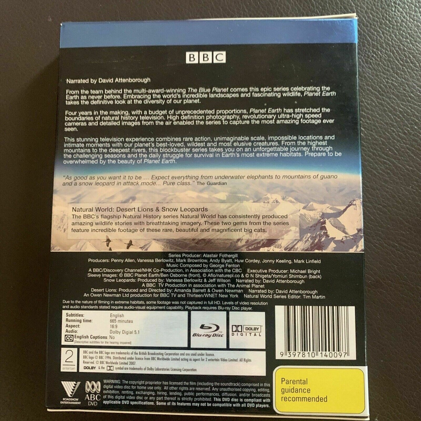 Planet Earth - Complete Series (Bluray, 2006, 5-Disc) BBC David Attenborough