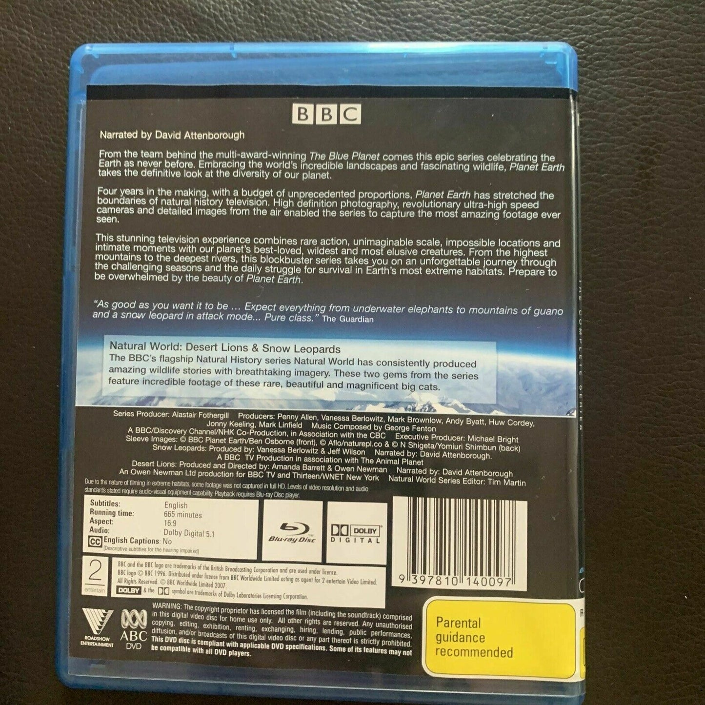 Planet Earth - Complete Series (Bluray, 2006, 5-Disc) BBC David Attenborough