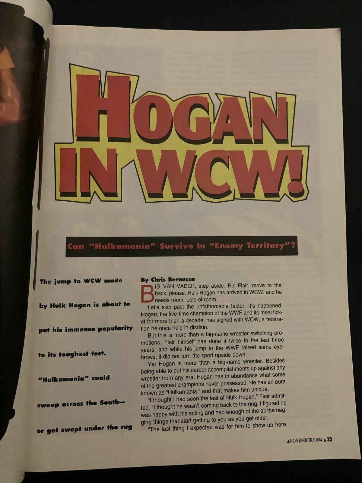 Pro Wrestling Illustrated November 1994 - Hogan, Randy Savage, Shawn Michaels