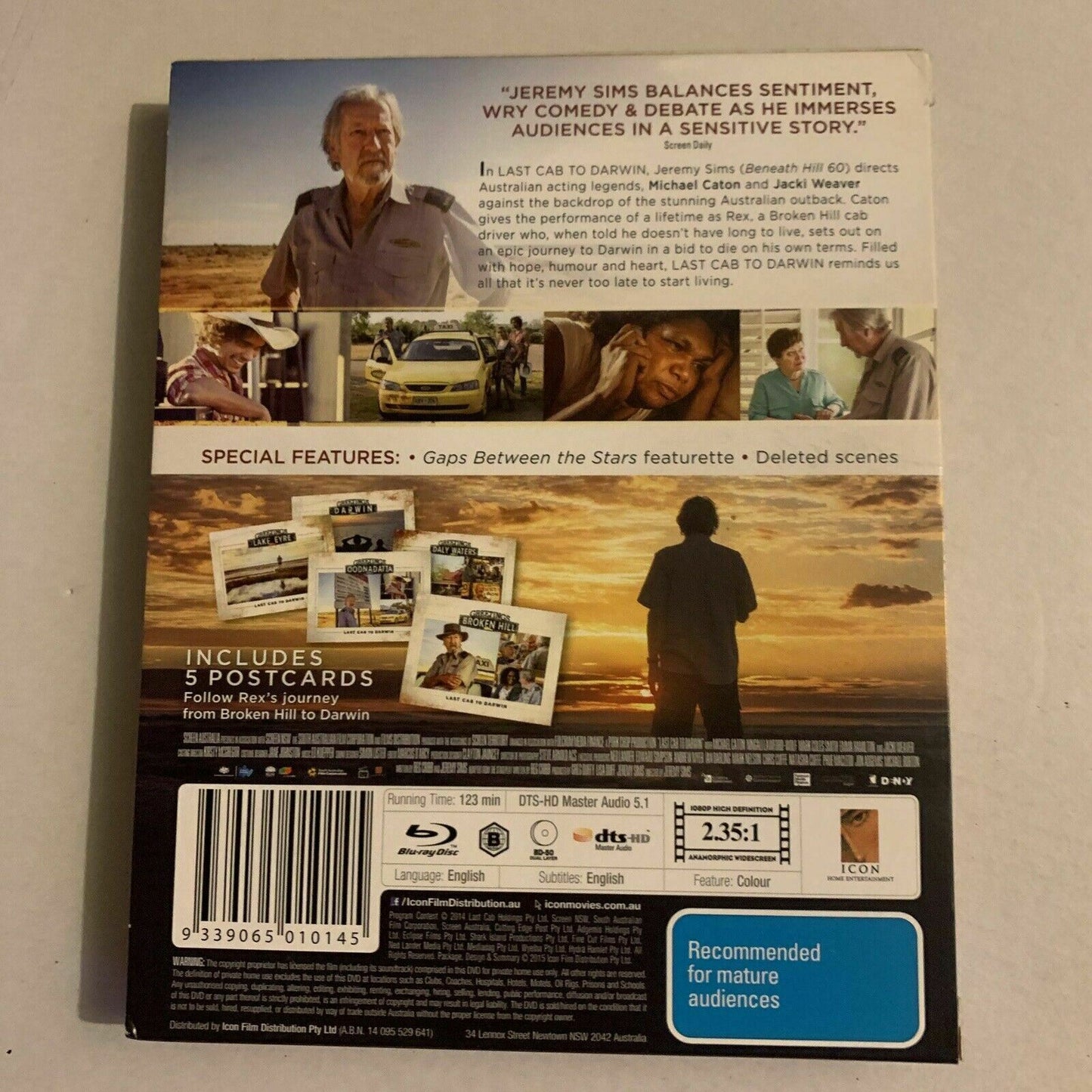 Last Cab To Darwin - Collector's Edition (Blu-Ray, 2015) Michael Caton Region B