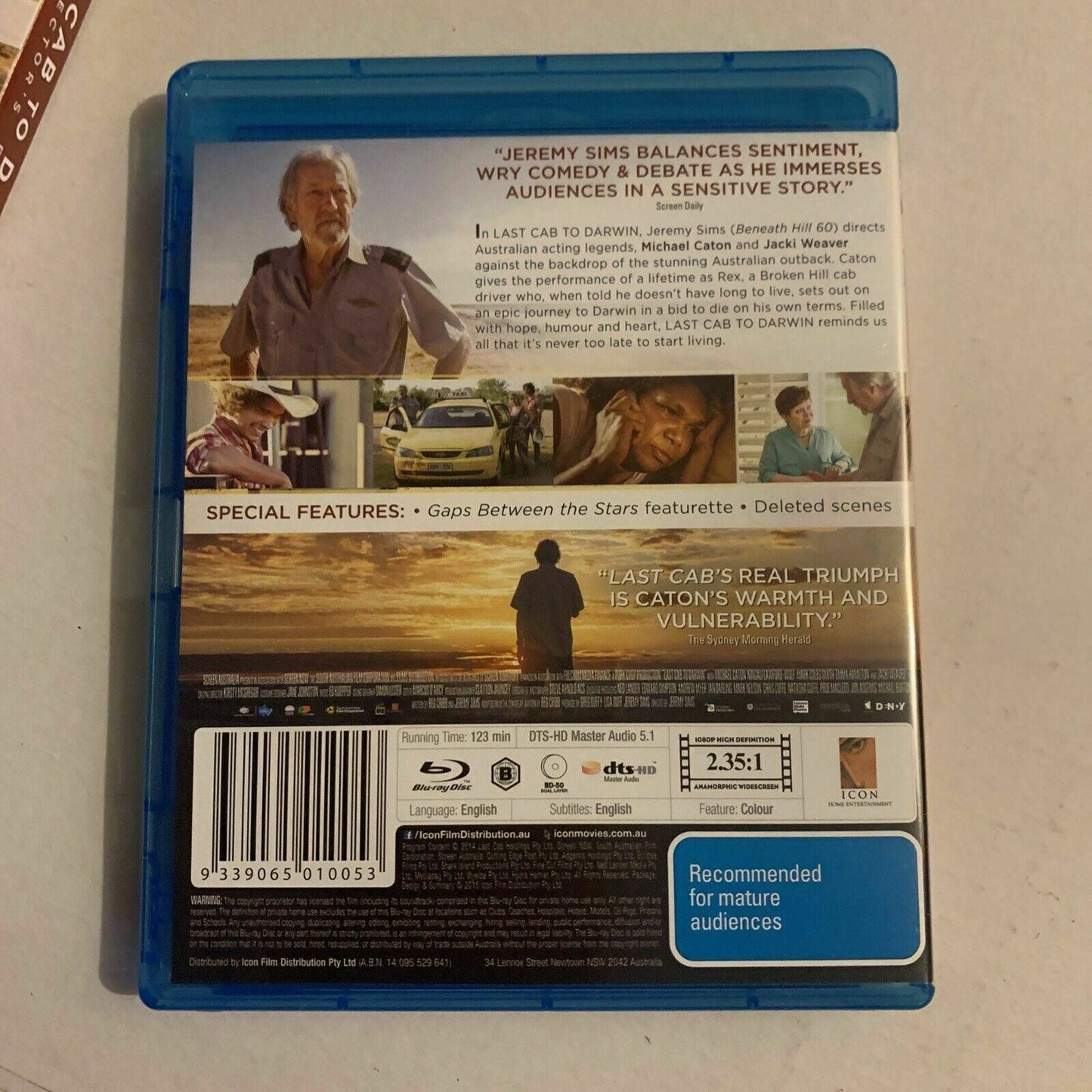 Last Cab To Darwin - Collector's Edition (Blu-Ray, 2015) Michael Caton Region B