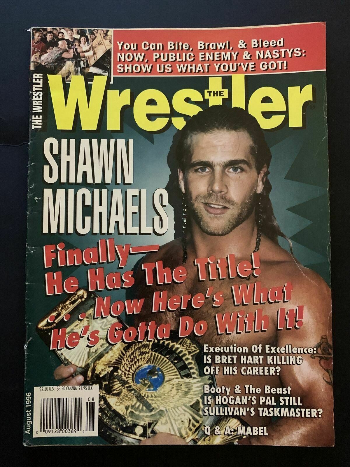 The Wrestler Magazine August 1996 - Shawn Michaels, Bret Hart, Hulk Hogan