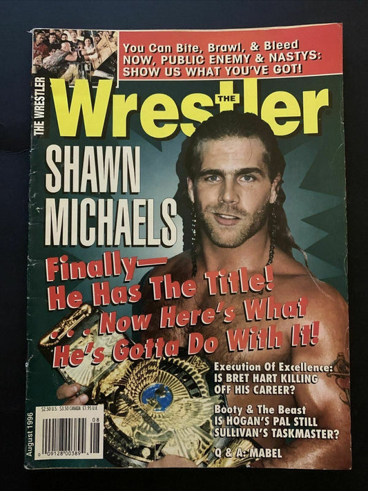 The Wrestler Magazine August 1996 - Shawn Michaels, Bret Hart, Hulk Hogan