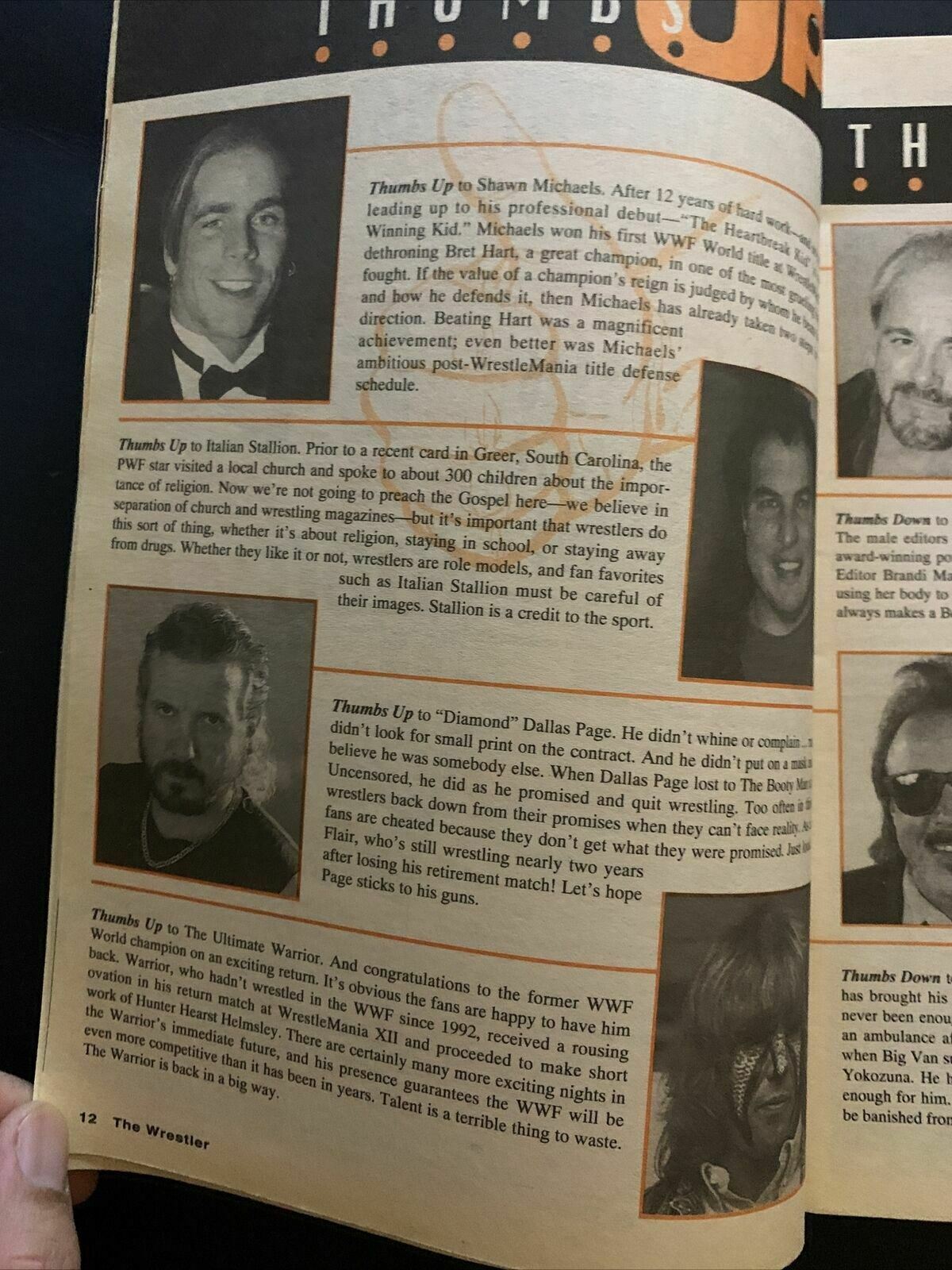 The Wrestler Magazine August 1996 - Shawn Michaels, Bret Hart, Hulk Hogan