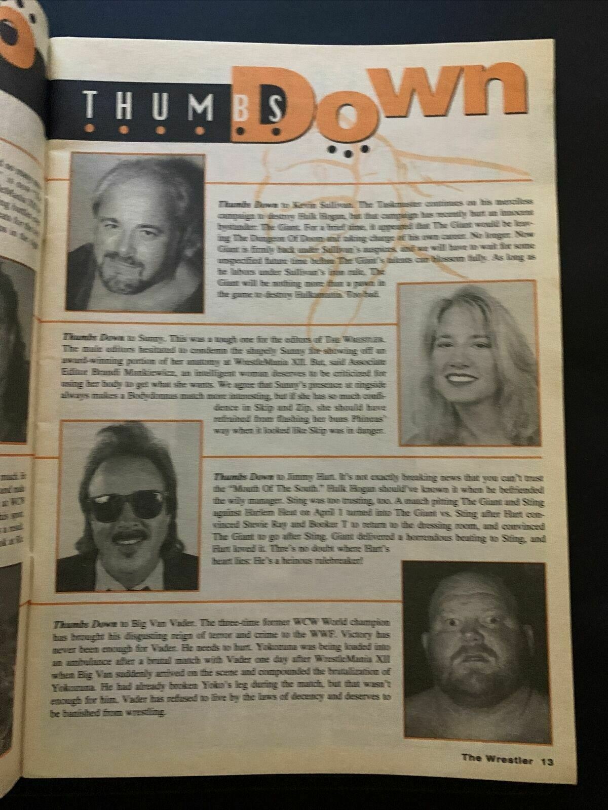 The Wrestler Magazine August 1996 - Shawn Michaels, Bret Hart, Hulk Hogan
