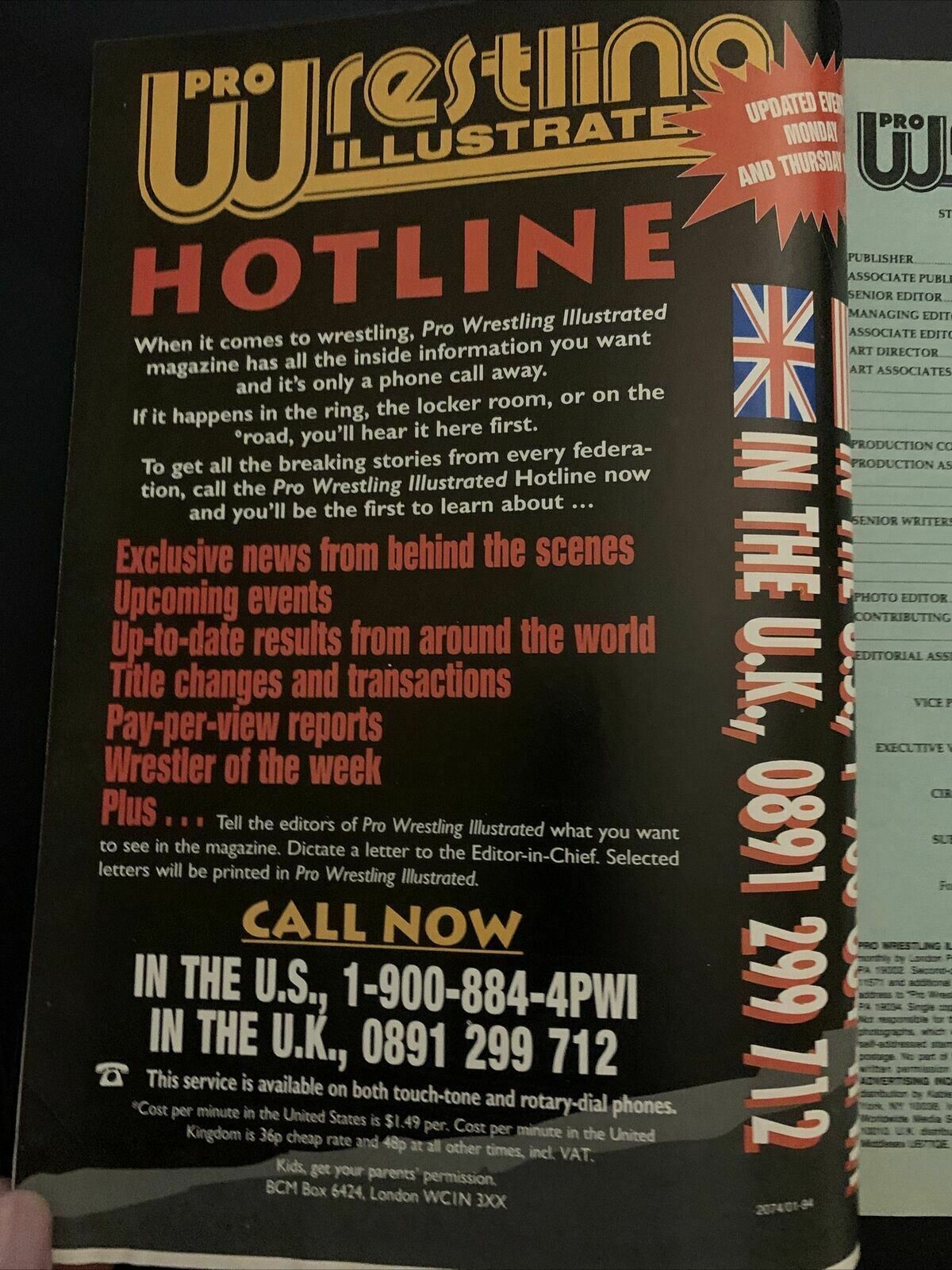 Pro Wrestling Illustrated Magazine January 1995 - Tatanka, Hulk Hogan, Razor Ram