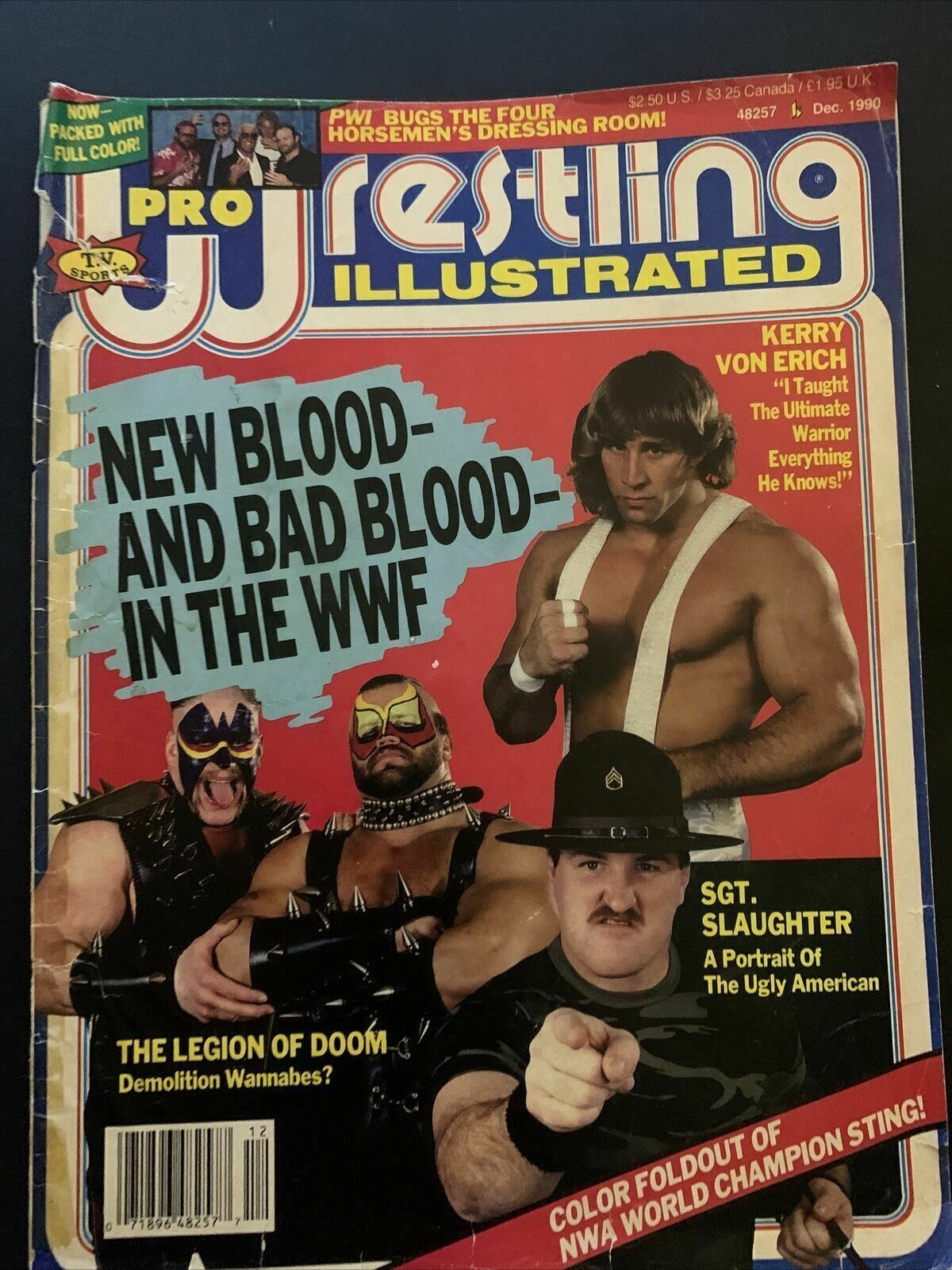 Pro Wrestling Illustrated Magazine December 1990 - Kerry Von Erich, Legion Doom