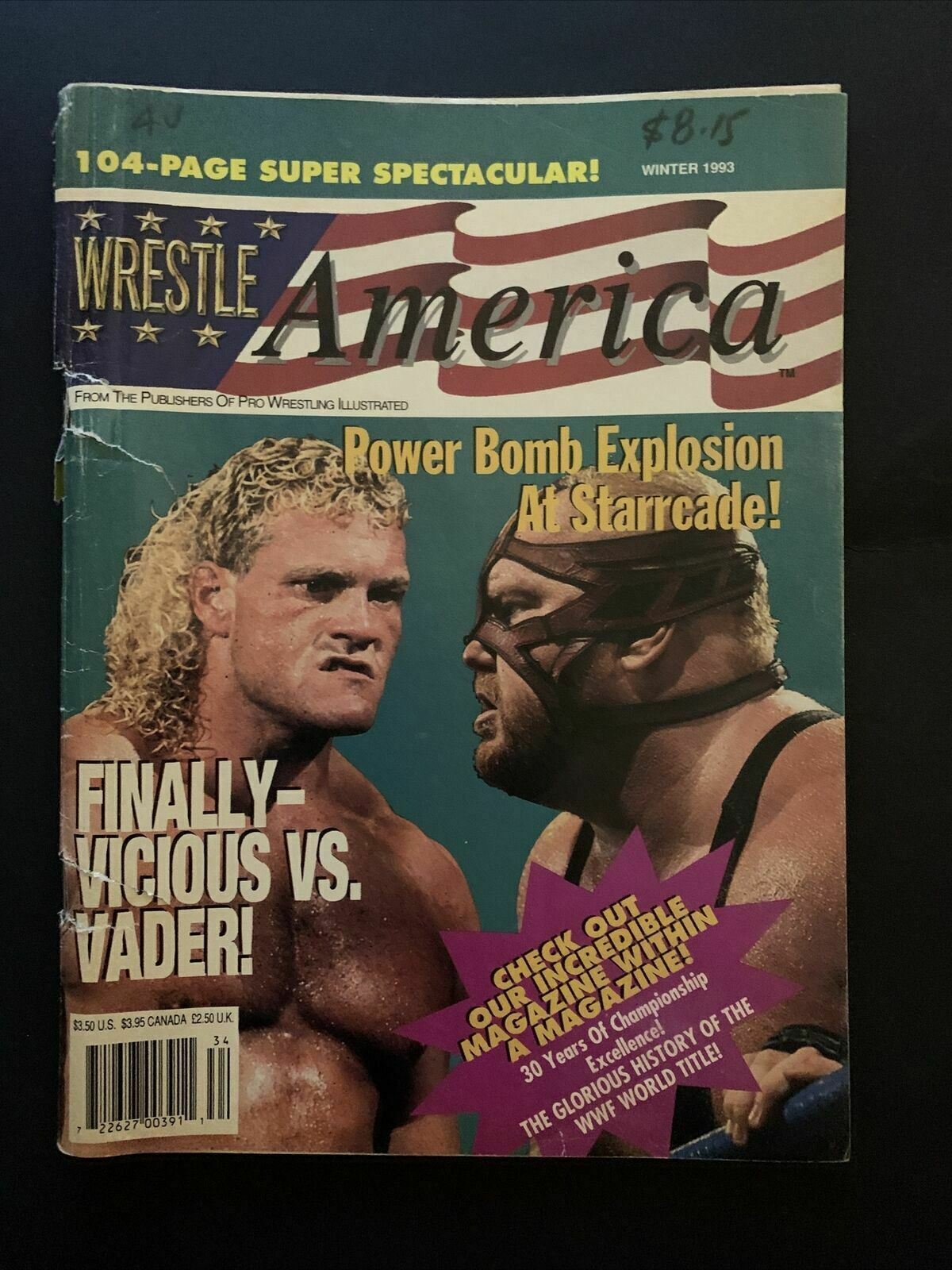 Wrestle America Magazine Winter 1993 - Vicious Vs Vader