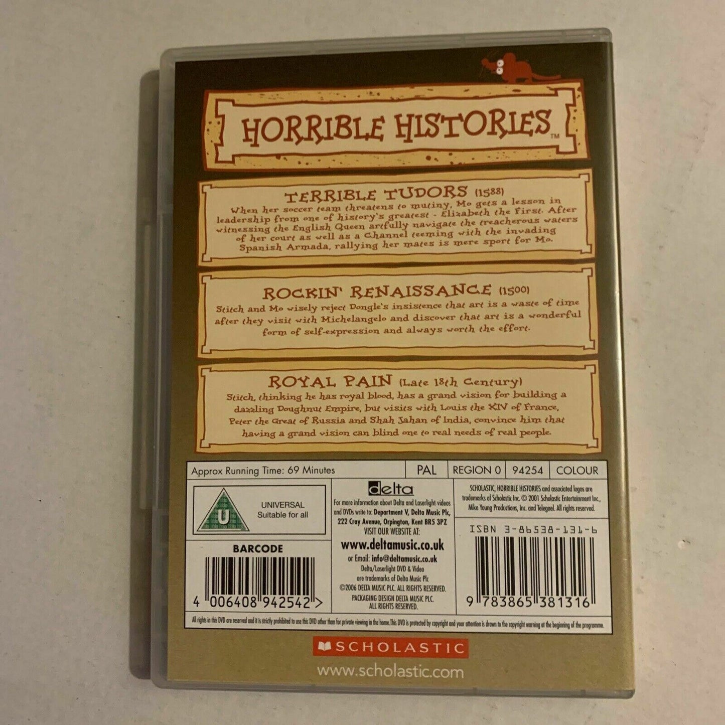 Horrible Histories: Terrible Tudors, Rockin' Renaissance, Royal Pain (DVD, 2001)