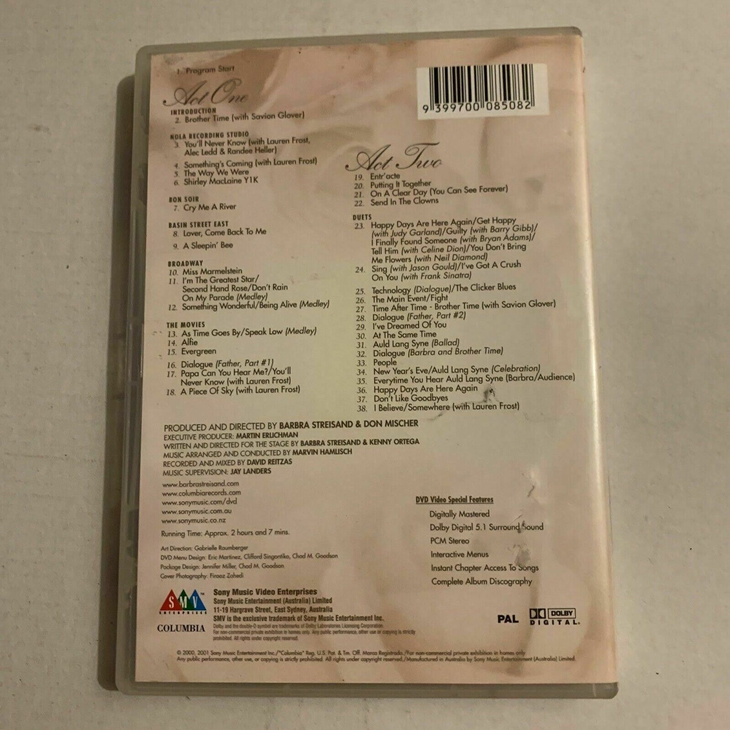 Barbra Streisand - Timeless - Live In Concert (DVD, 2000) Region Free