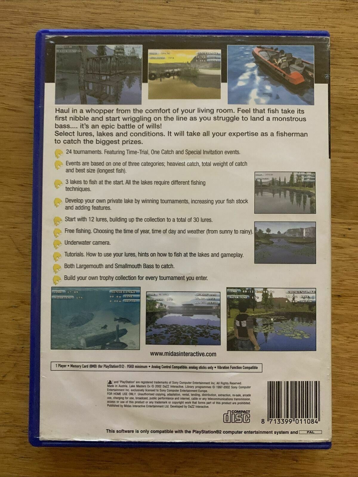 Lake Masters EX - PS2 PAL Game with Manual PAL