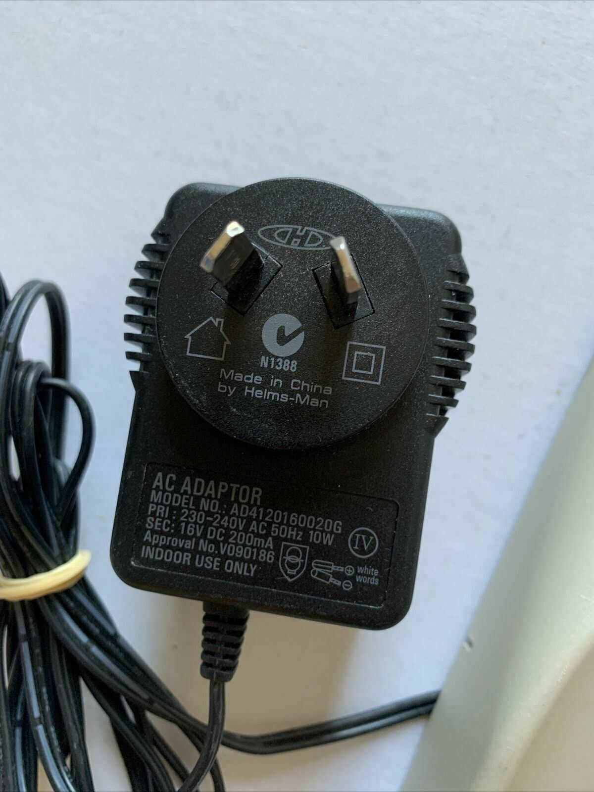 Hoover Charger AD4120160020G Charger AC Adaptor 16 v 200 mA