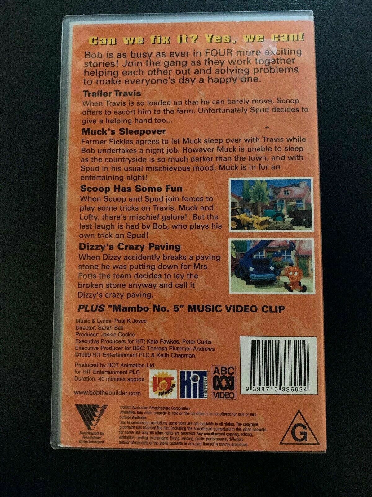 Bob The Builder Trailer Travis VHS Video ABC For Kids 2002 PAL