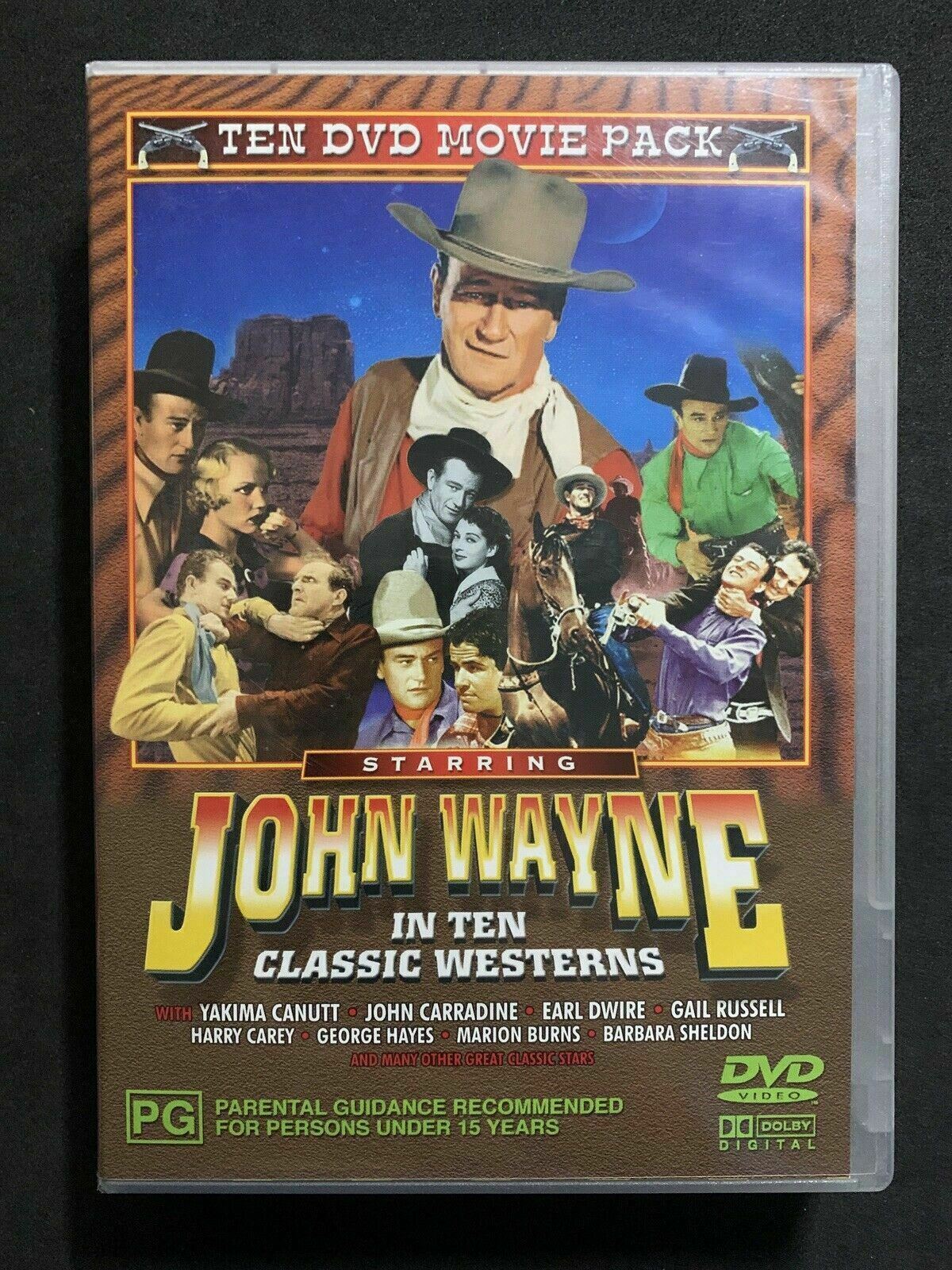 John Wayne in 10 Classic Westerns (4 Disc DVD Set) PAL (Aus)