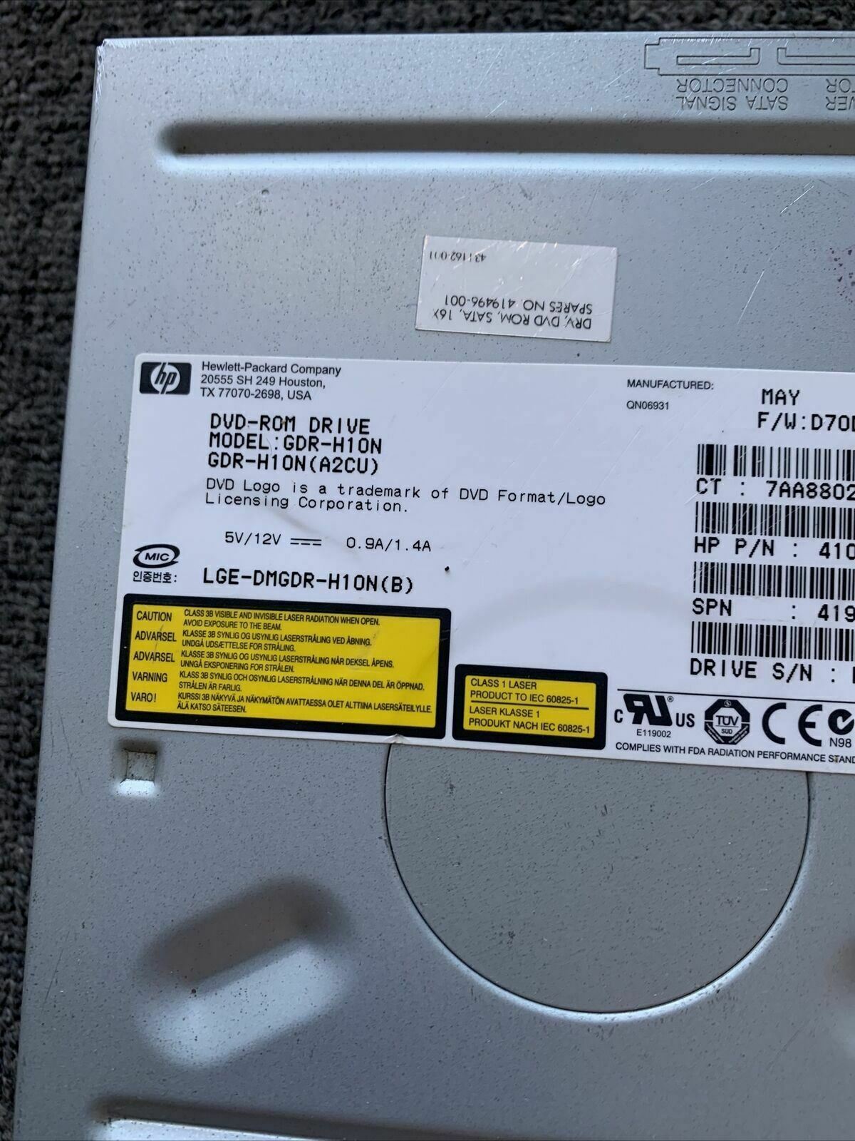 HP GDR-H10N DVD-ROM SATA Internal Drive