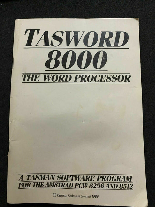 Vintage TASWORD 8000 The Word Processor Amstrad Manual