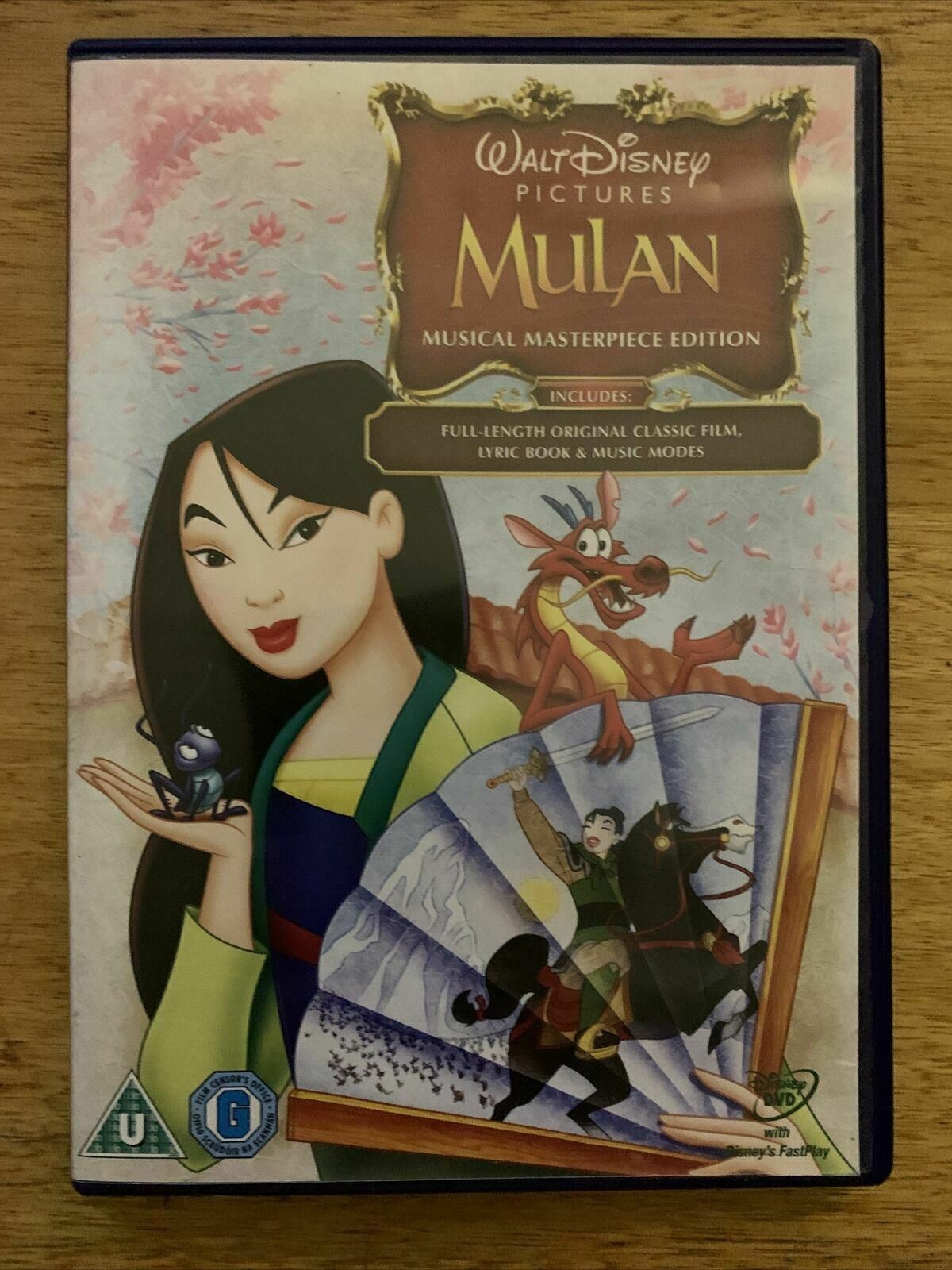 Mulan Musical Masterpiece Special Edition (DVD, 1998) Disney with Lyric Book