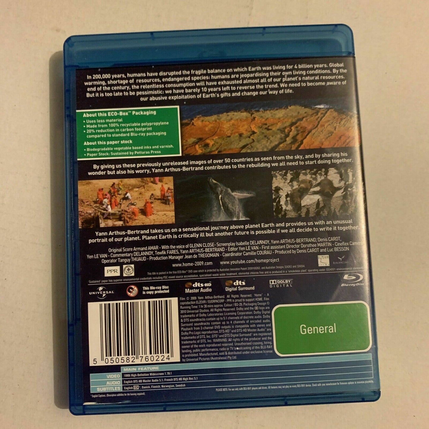 Home - A Film By Yann Arthus-Bertand (Blu-ray, 2010)