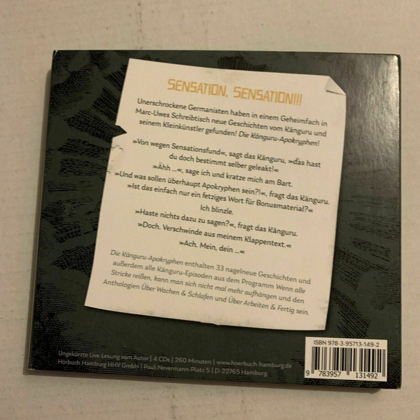 Marc-Uwe Kling - Die Kanguru-Apokryphen - Live Und Ungekurzt (CD, 2018, 4-Disc)