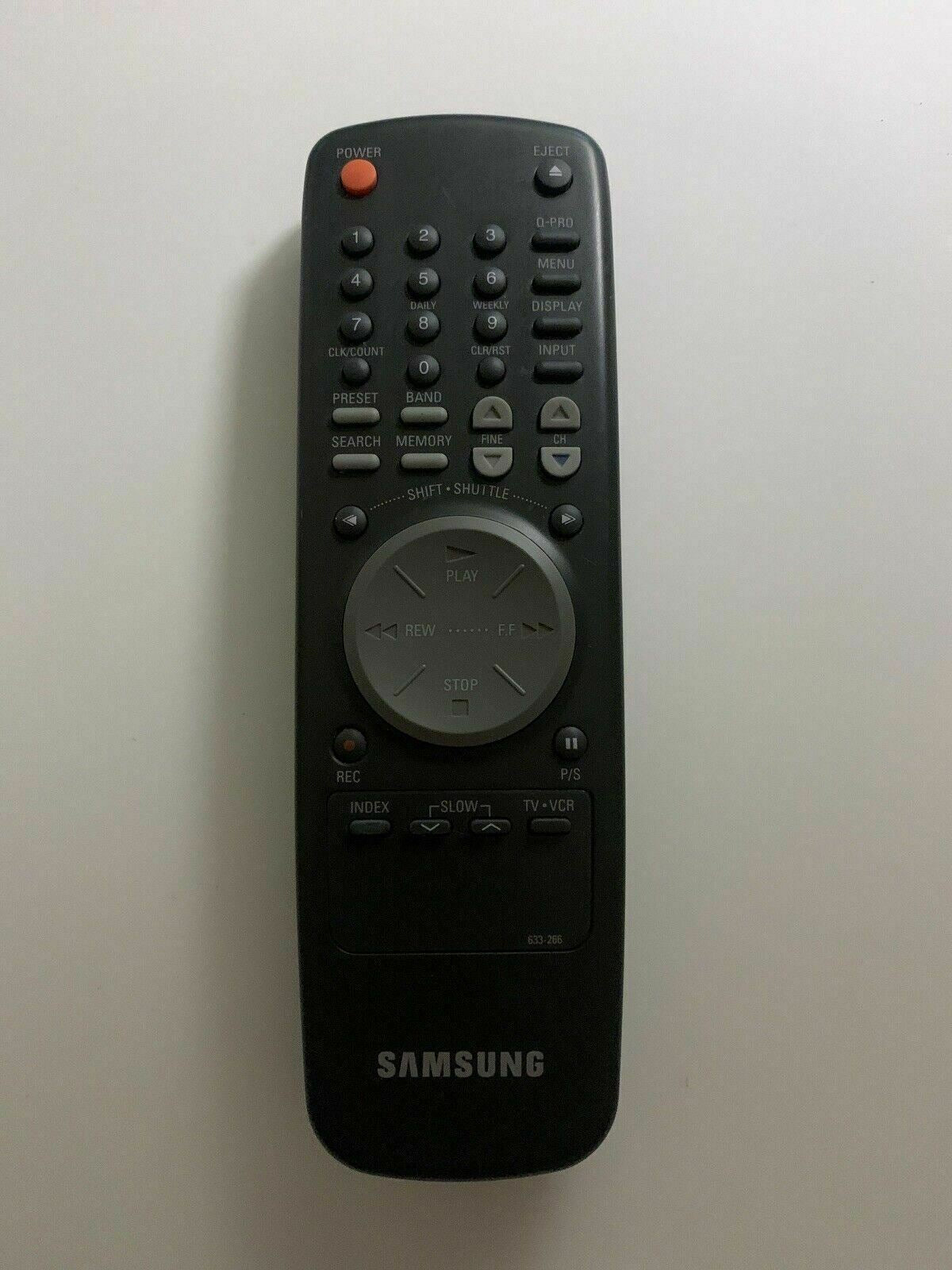 GENUINE Samsung 633-266 VCR Remote Control NR3346