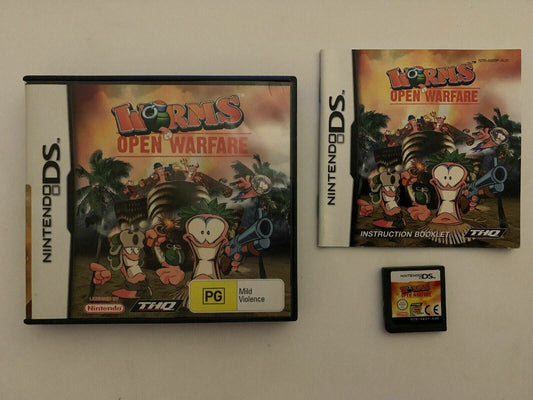 Worms Open Warfare Nintendo DS 2DS 3DS Game *Complete* with Manual