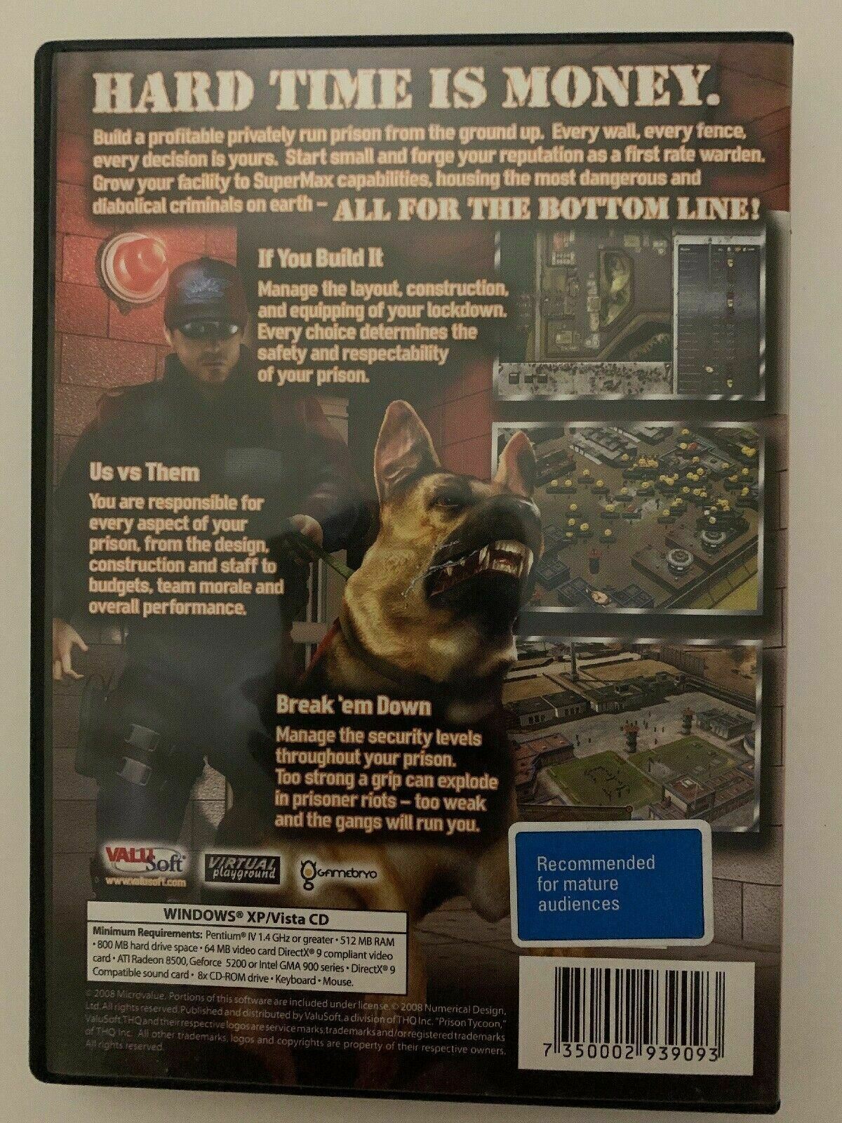 PRISON TYCOON 4 SUPERMAX - PC CD Simulation Manager Strategy Game