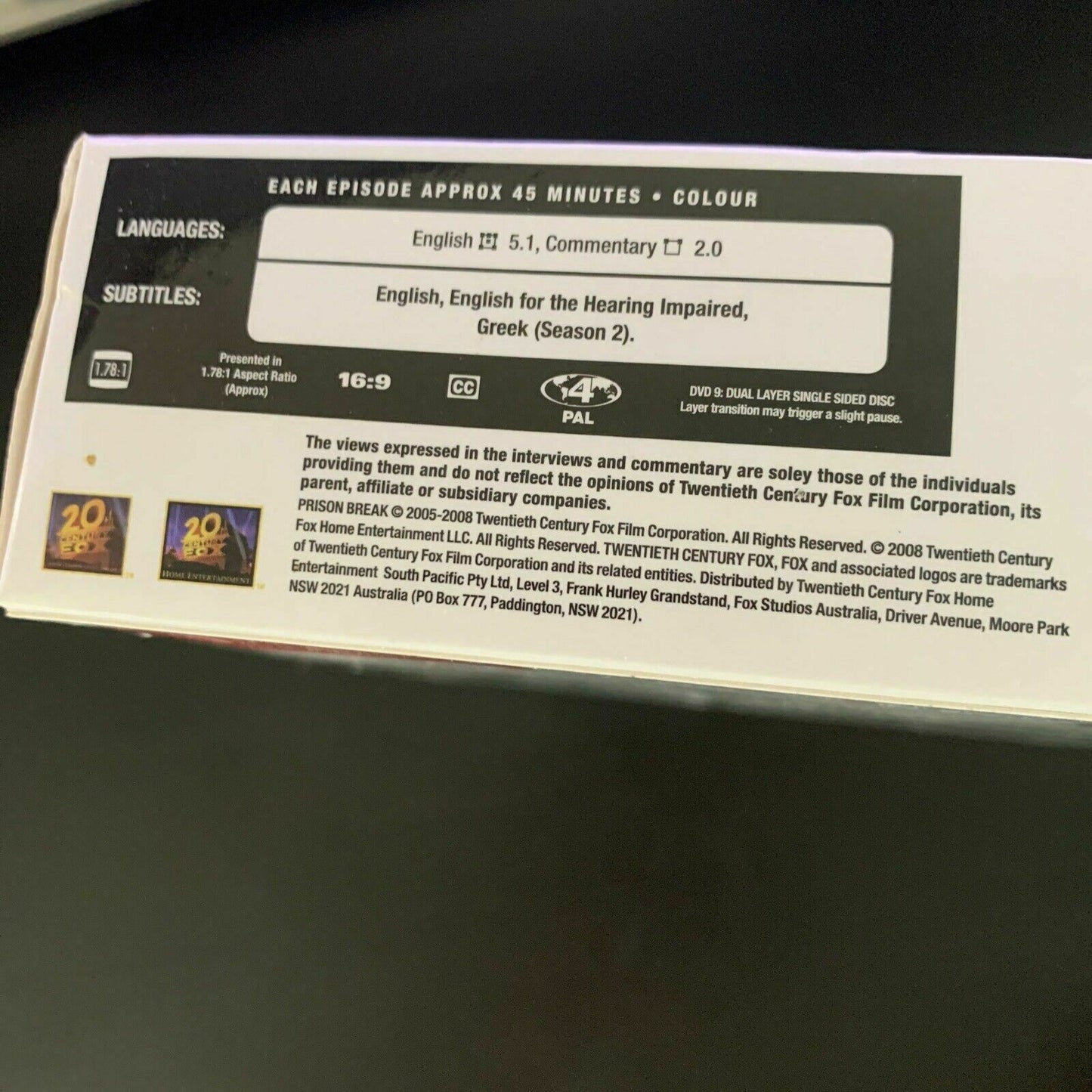 Prison Break : Complete Season 1, 2 & 3 (DVD, 2008) Region 4