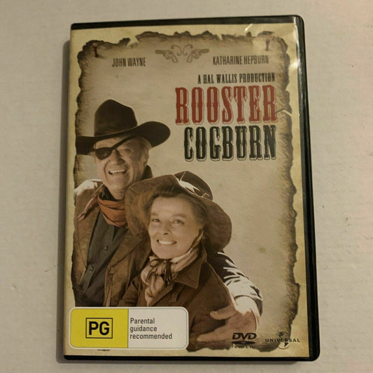 Rooster Cogburn (DVD, 1975) John Wayne, Katherine Hepburn. Region 4,2