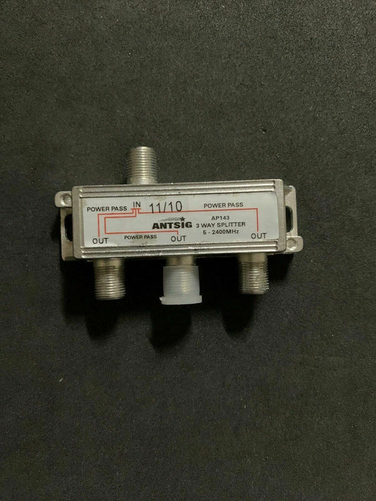 Antsig AP143 TV Antenna 3 Way Splitter 5-2400 Mhz