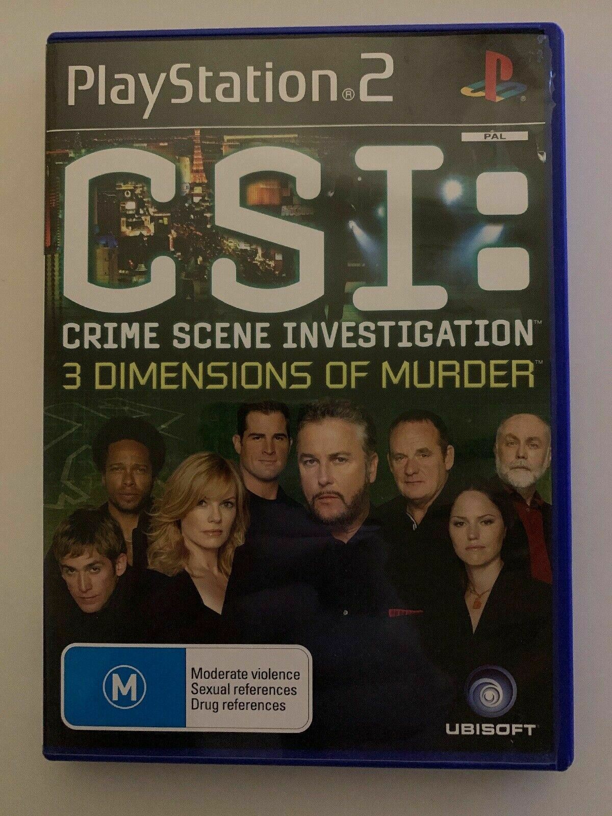 CSI: 3 Dimensions of Murder - Sony Playstation 2 PS2 PAL Game