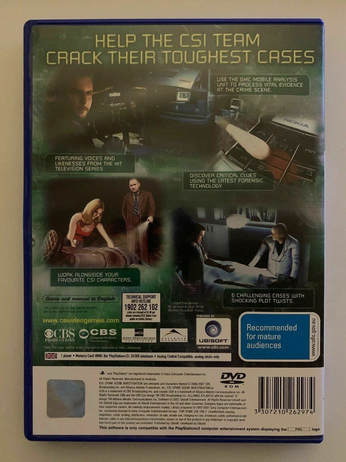 CSI: 3 Dimensions of Murder - Sony Playstation 2 PS2 PAL Game