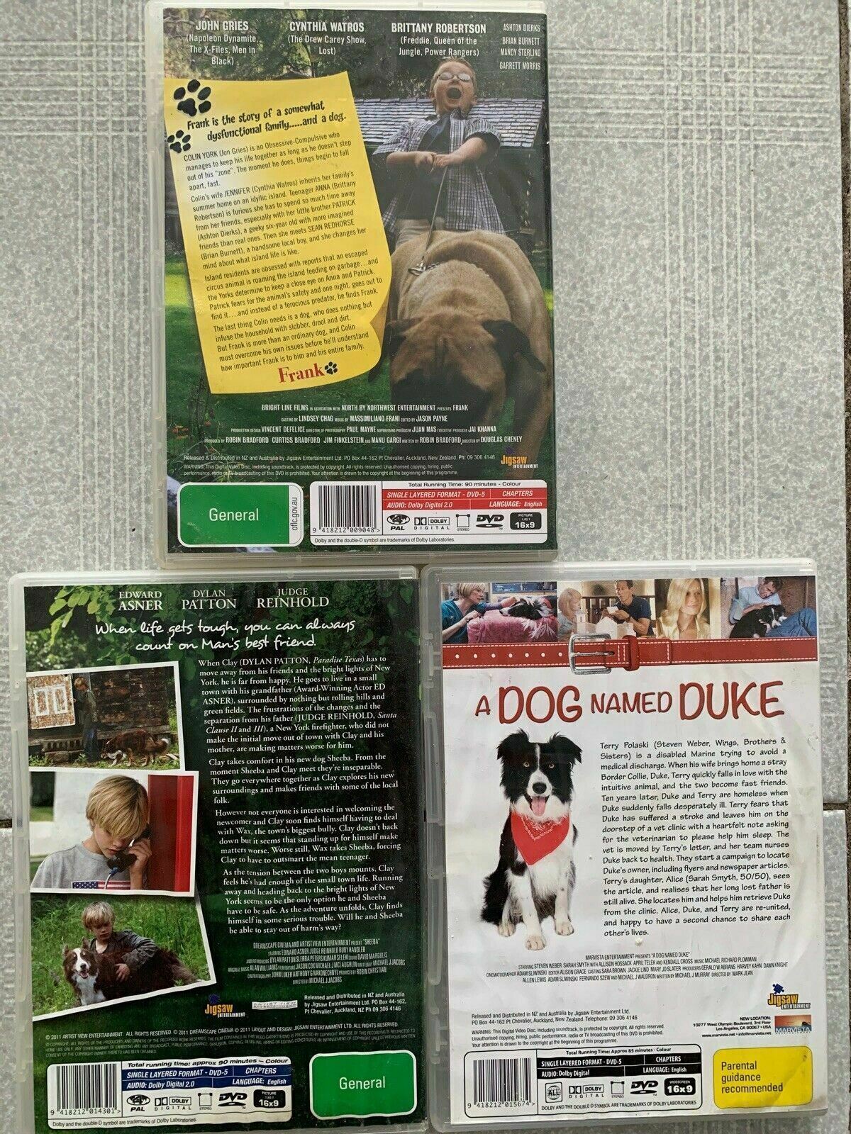 11x Dog Film DVD Collection Movies Region 4