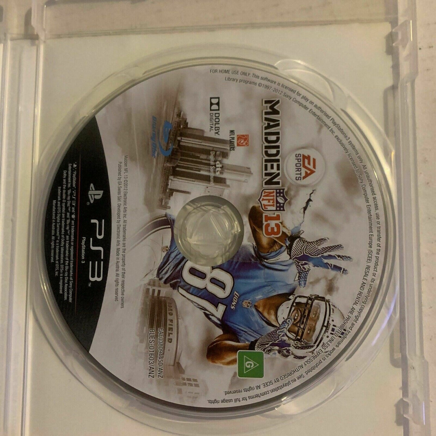 Madden NFL 13, Game For PS3 (PAL, 2012)