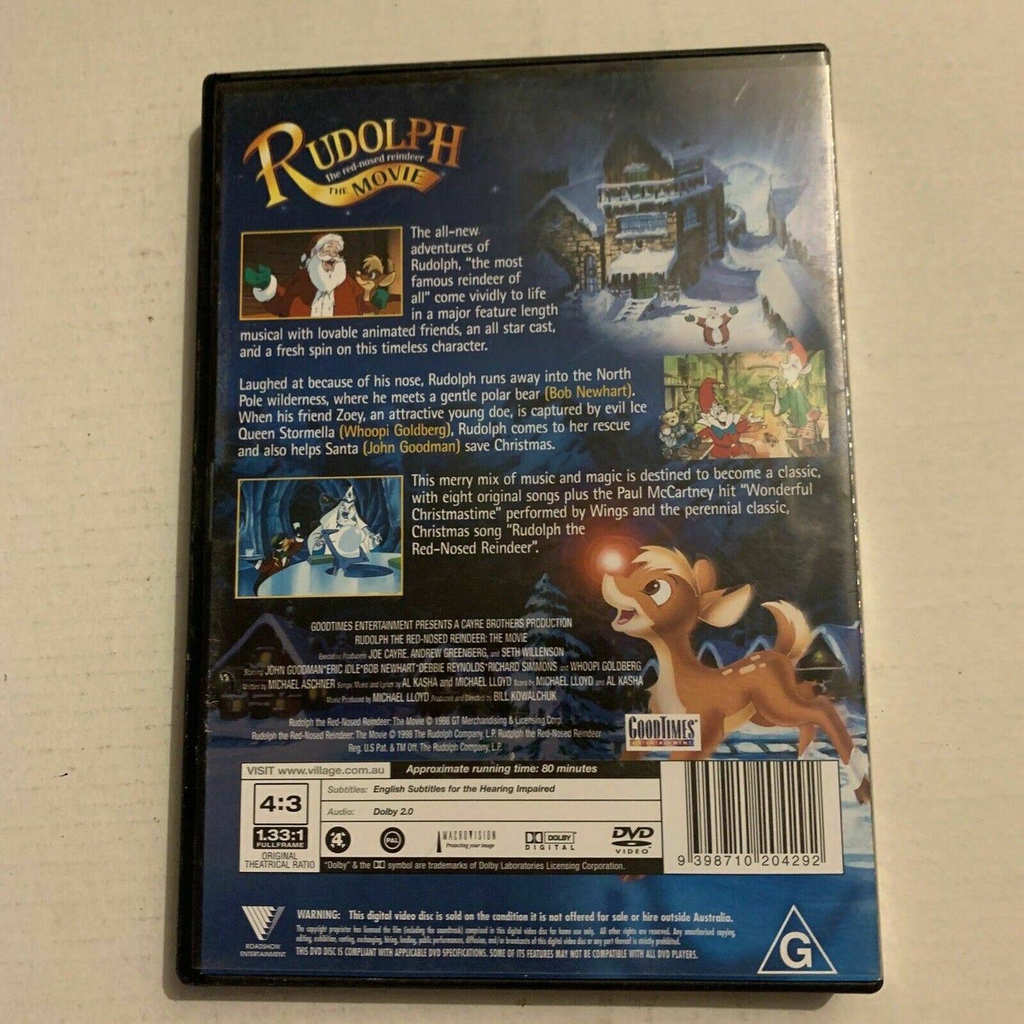 Rudolph The Red Nosed Reindeer - The Movie (DVD, 2002) John Goodman Region 4