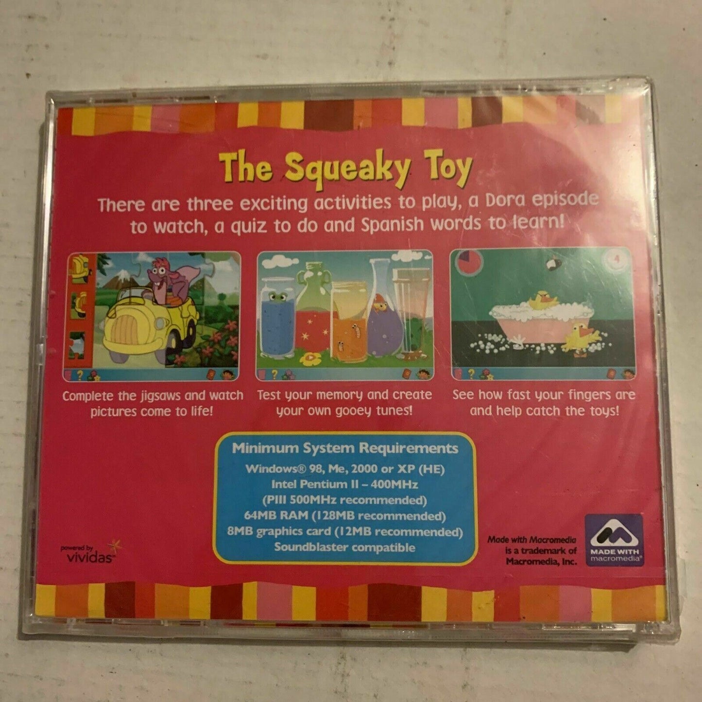 Dora The Explorer : Click & Create The Squeaky Toy PC CDROM Windows 98/XP