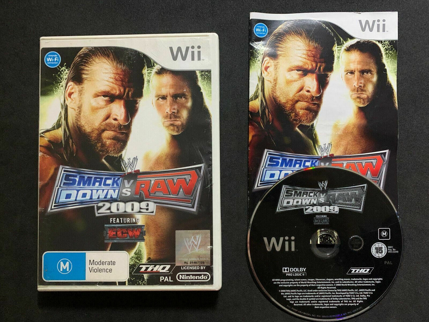 Smackdown Vs Raw 2009 - Nintendo Wii with Manual PAL