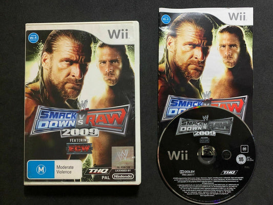 Smackdown Vs Raw 2009 - Nintendo Wii with Manual PAL