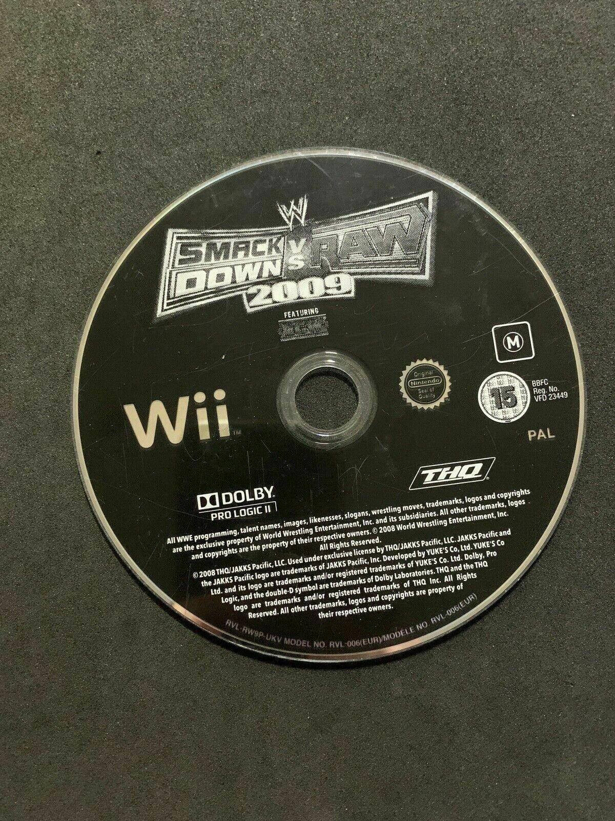 Smackdown Vs Raw 2009 - Nintendo Wii with Manual PAL