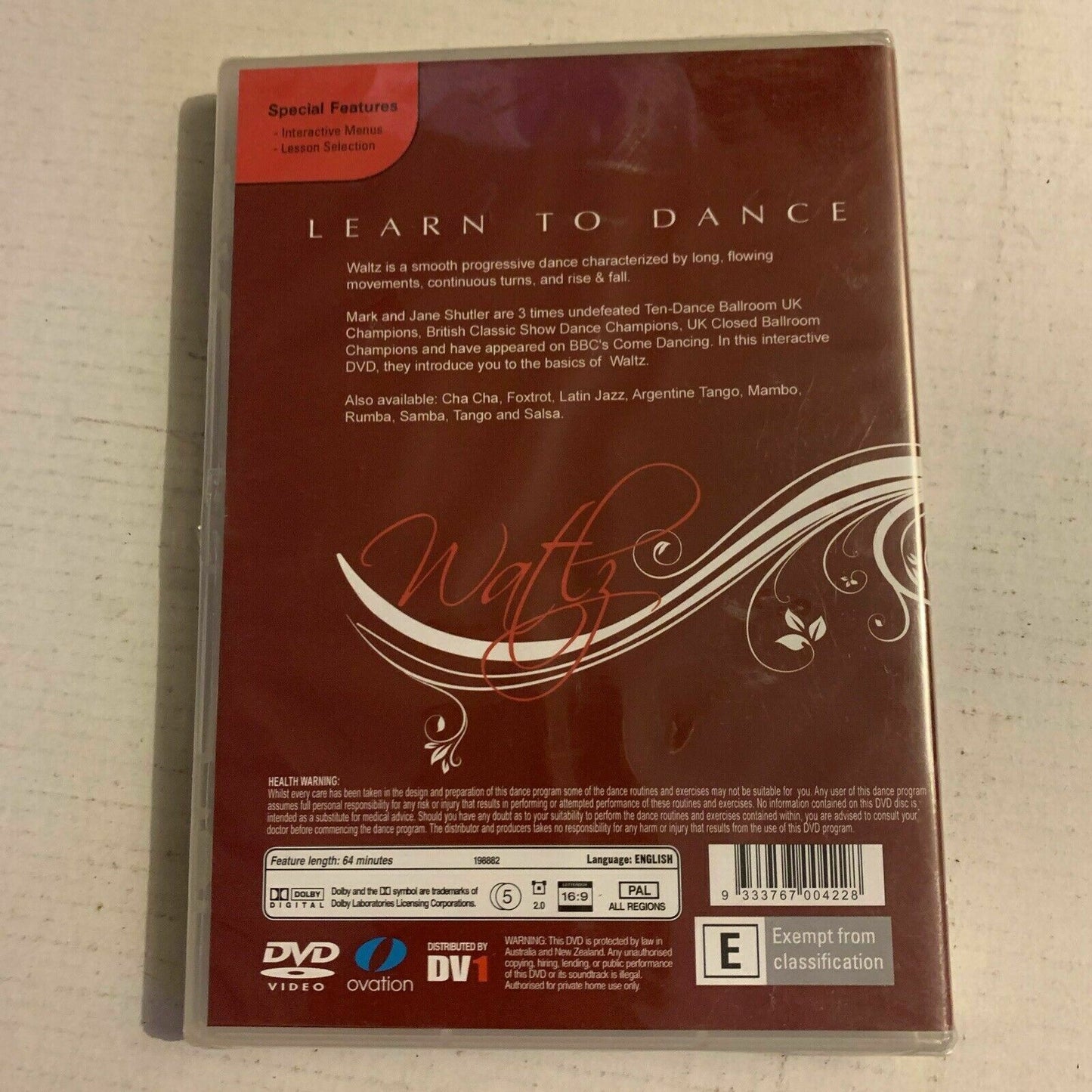 *New Sealed* Learn To Dance - Waltz (DVD) Mark & Jane Shutler. Region Free
