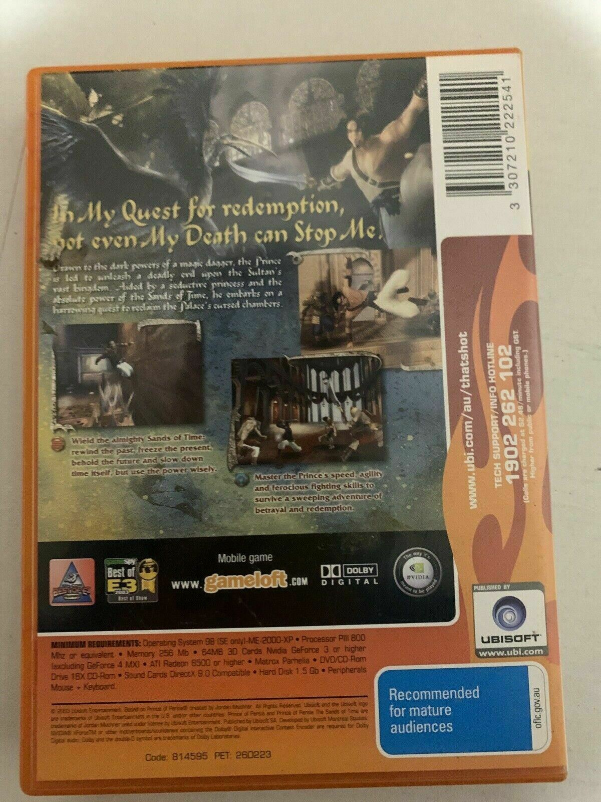 Prince of Persia: The Sands Of Time PC DVD Action Windows Game