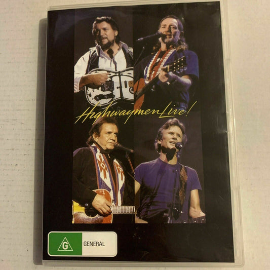 Highwaymen Live! Willie, Waylon, Cash & Kris (DVD, 1990) Johnny Cash Region Free