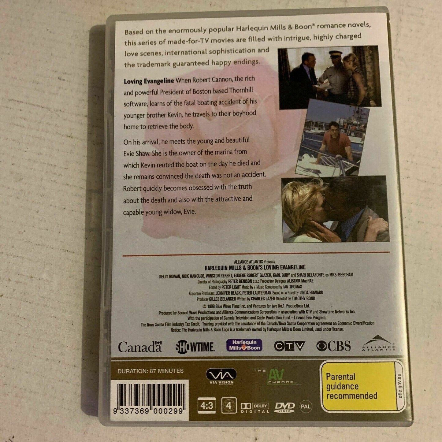 Harlequin Mills & Boon - Loving Evangeline (DVD, 1998) Kelly Rowan Region 4