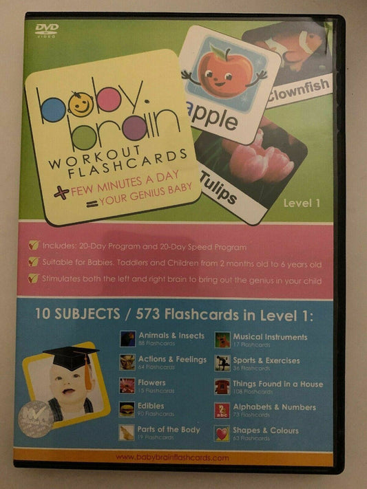Baby Brain Workout Flashcards Level 1 DVD Few Minutes A Day = Genius Baby