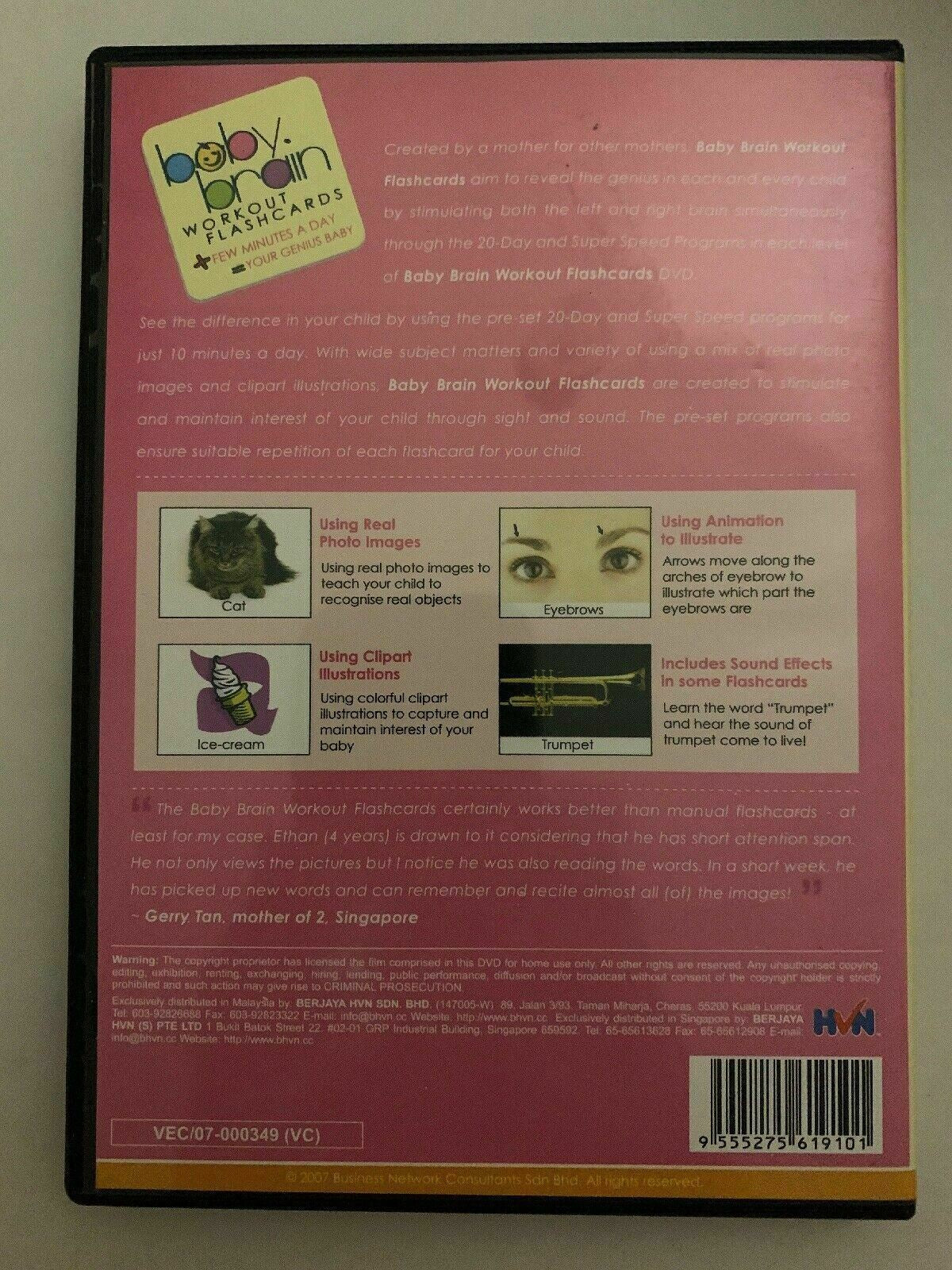 Baby Brain Workout Flashcards Level 1 DVD Few Minutes A Day = Genius Baby